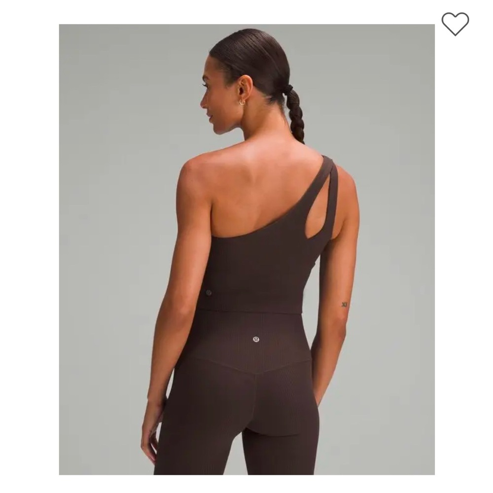 lululemon one shoulder ribbed align tank - size 4 GREEN